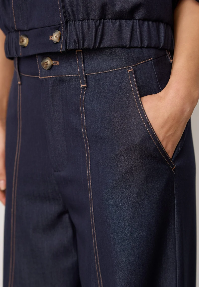 Co´Couture - Terrycc Barrel Pant 500107 - 45006 - Navy Denim