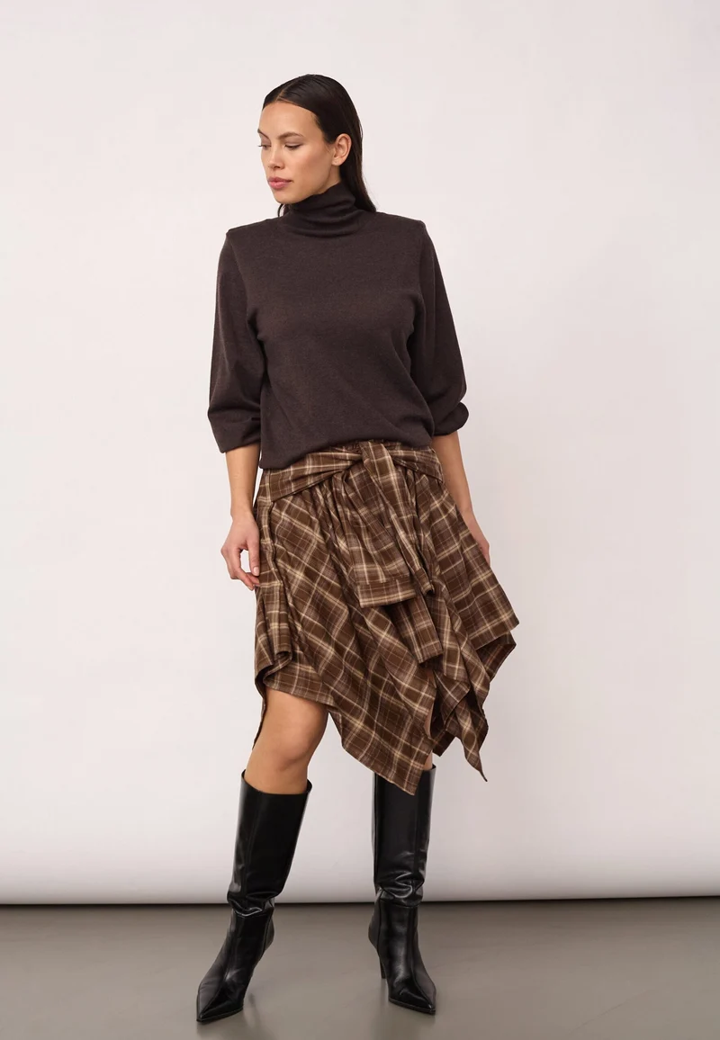 Co´Couture - Corycc Padded Roll-Neck Knit 500213 - 20003 - Dark Brown