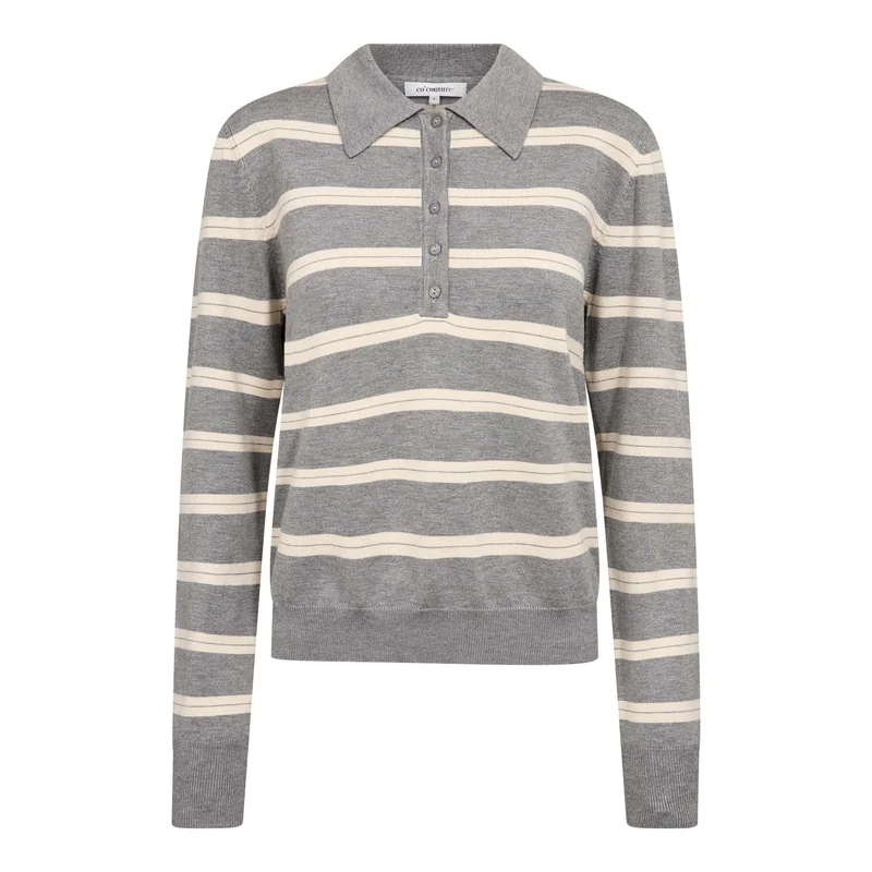 Co´Couture - Luecc Padded Polo Knit 500429 - 10003 - Creme