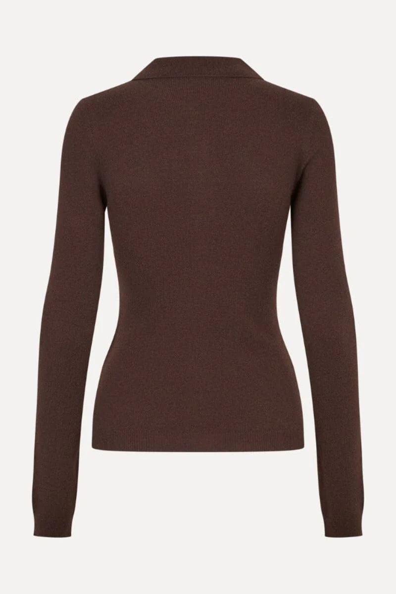 Rotate - Knitted Polo Top 1166801667 - 1667 Molé