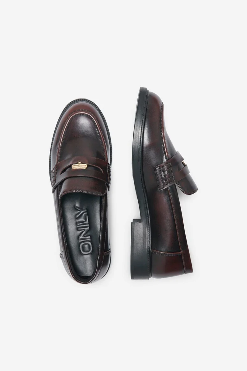 Only - Onllux-12 Button Loafer - 4844550 Decadent Chocolate