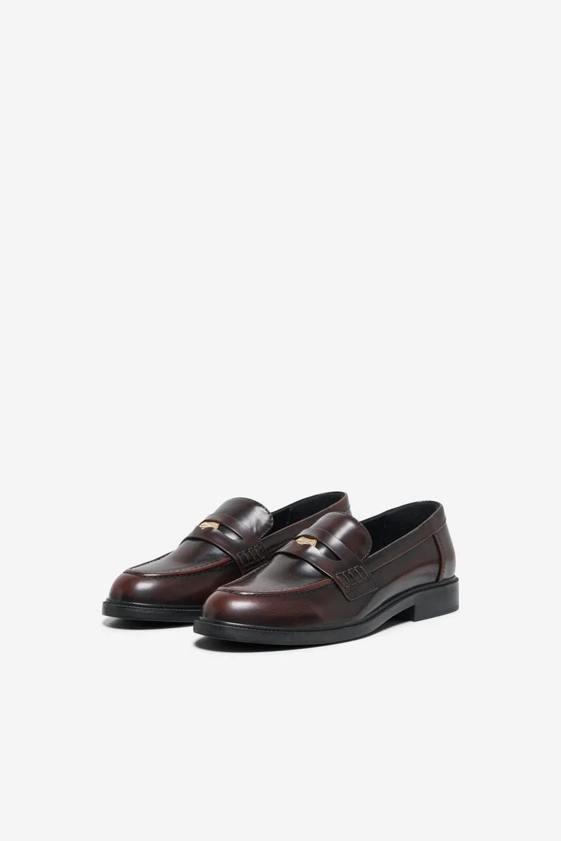 Only - Onllux-12 Button Loafer - 4844550 Decadent Chocolate