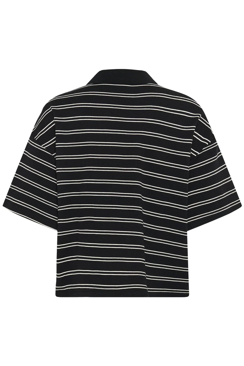 Gestuz - Gzpilova Polo Tee 10911229 - 109751 - Black White Striped