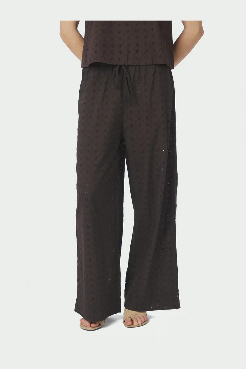 Neo Noir - Emmey Emb Pants 169504 - 676 - Dark Brown