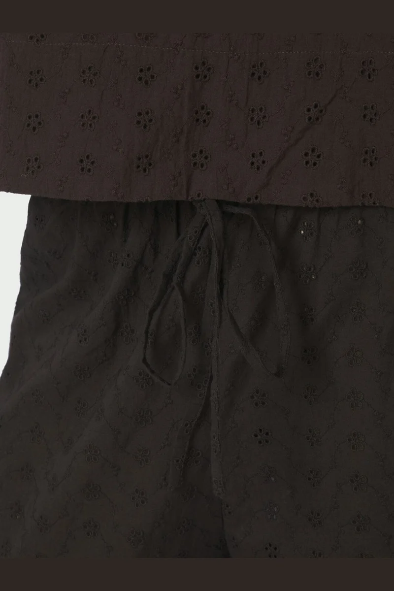 Neo Noir - Emmey Emb Pants 169504 - 676 - Dark Brown