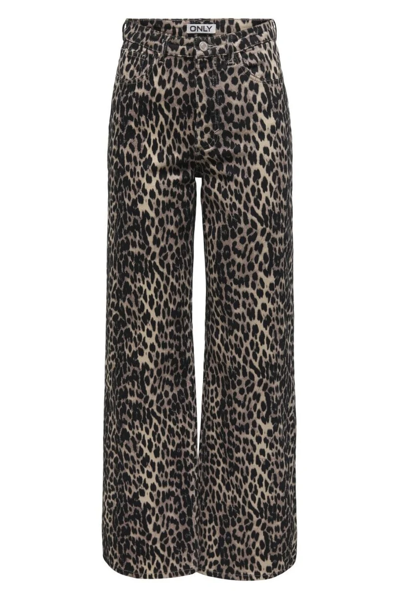 Only - Onljuicy-Anlie Wide Pant - 4688029 Black Leo