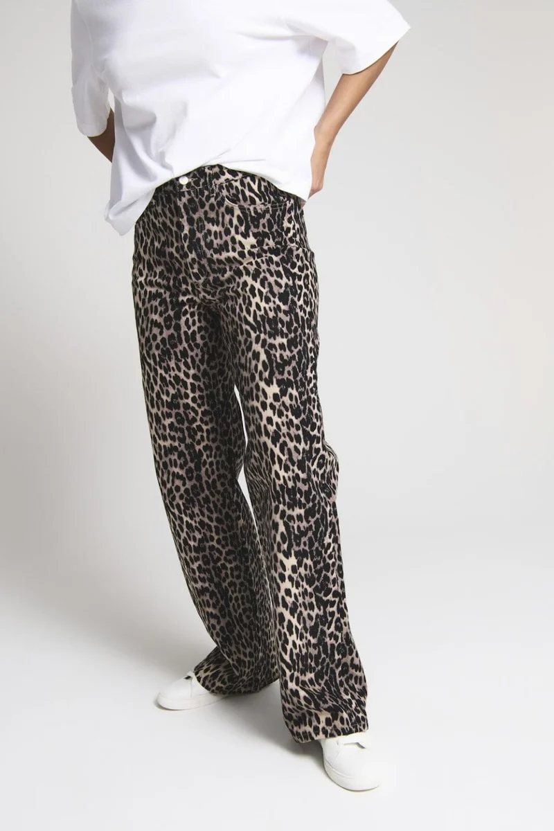 Only - Onljuicy-Anlie Wide Pant - 4688029 Black Leo