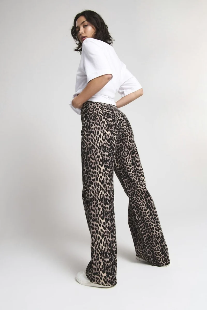 Only - Onljuicy-Anlie Wide Pant - 4688029 Black Leo