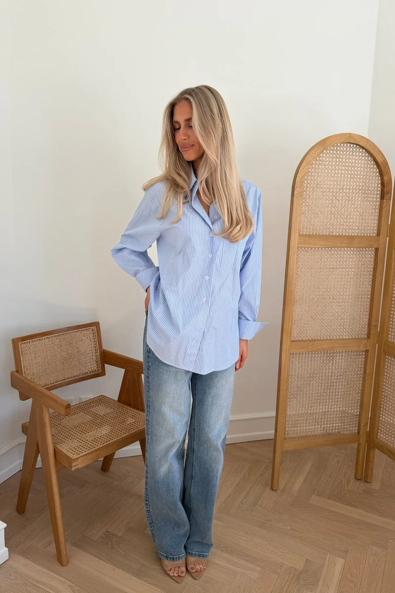BYIC - Isabellaic Shirt A2537 - Blue White Stripes