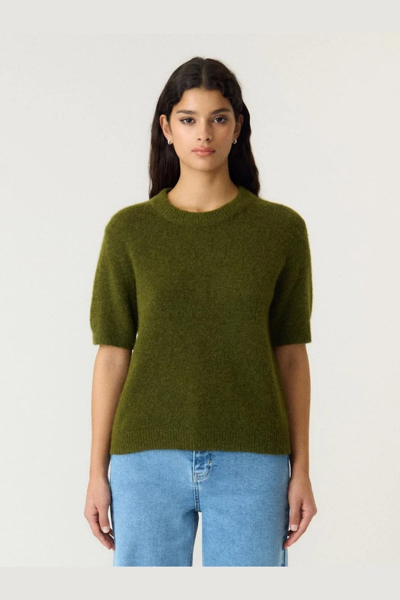 Yas - Yasjohi Ss Wool Blend Pullover - 5109007 Fir Green