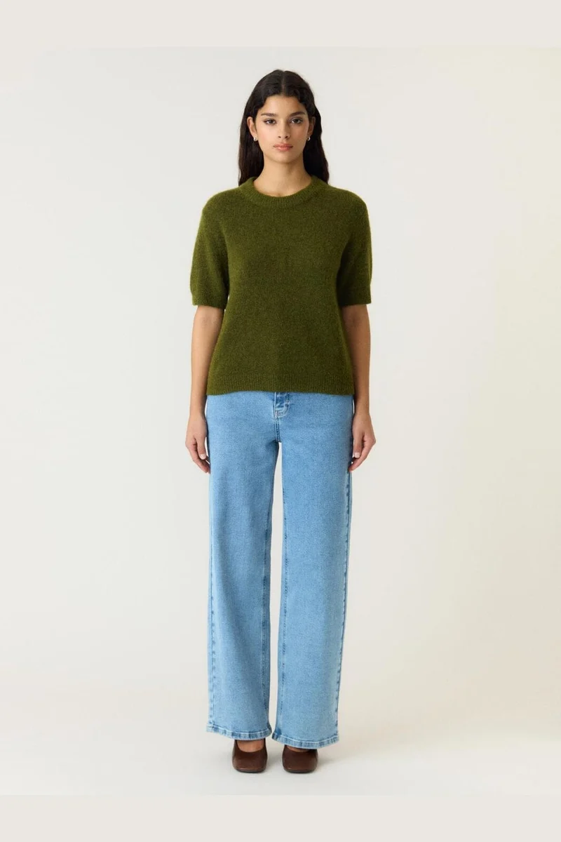 Yas - Yasjohi Ss Wool Blend Pullover - 5109007 Fir Green