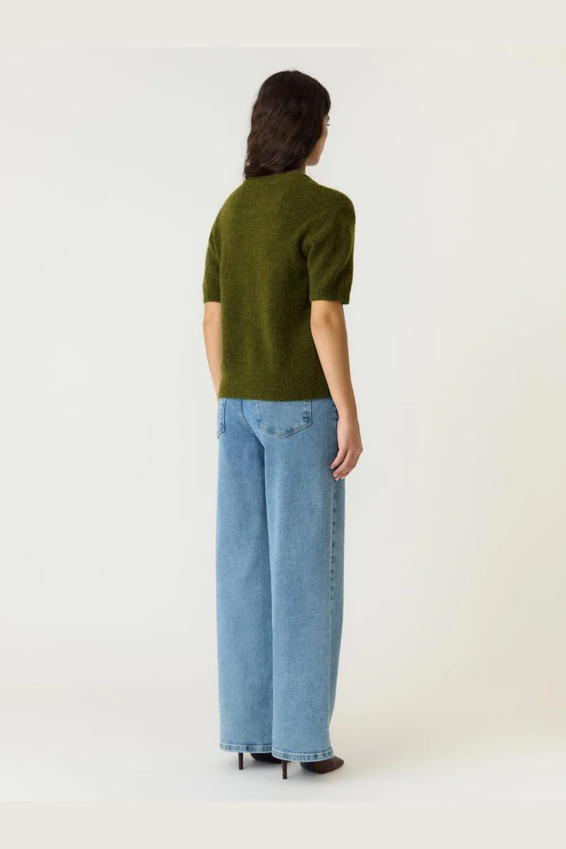Yas - Yasjohi Ss Wool Blend Pullover - 5109007 Fir Green