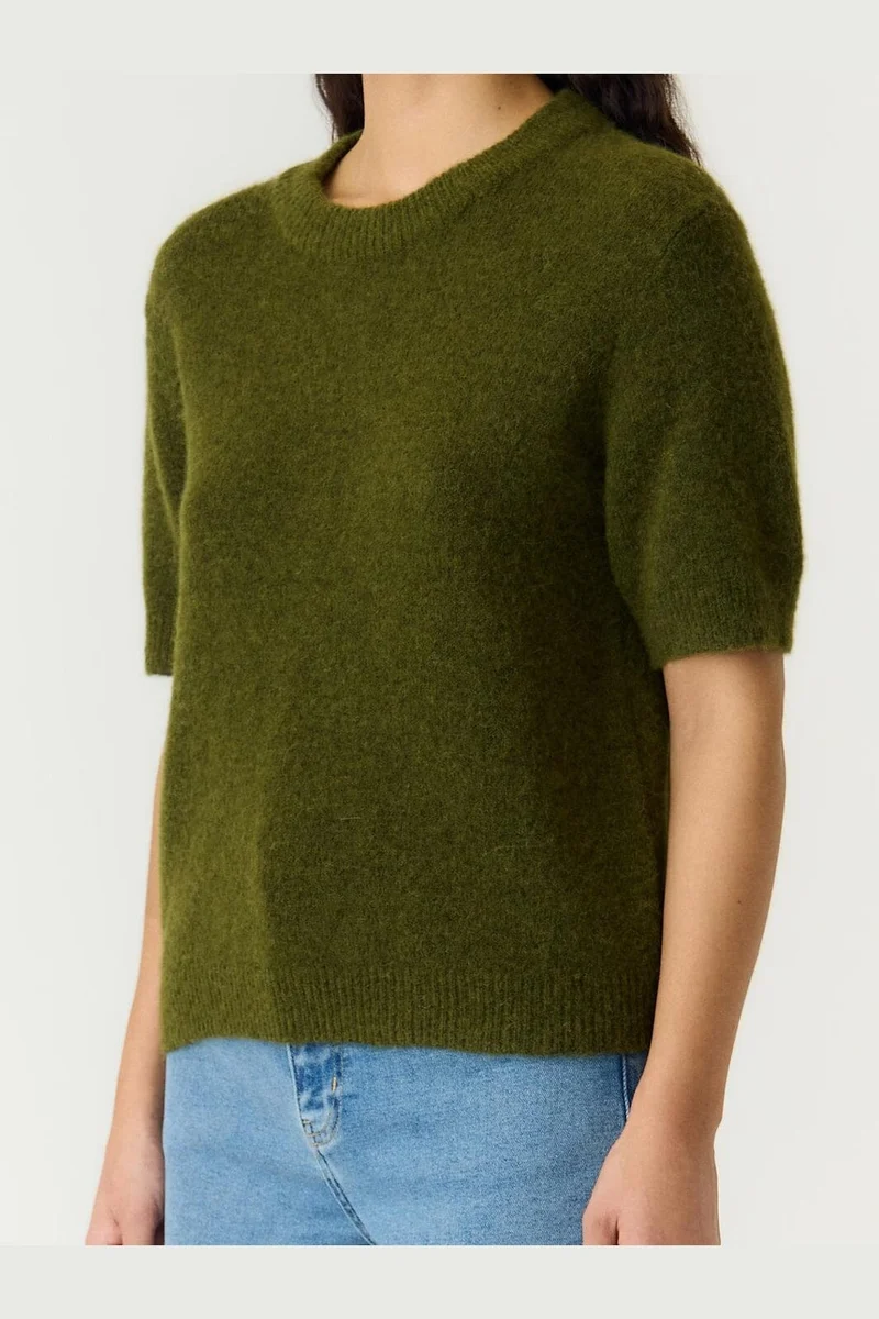 Yas - Yasjohi Ss Wool Blend Pullover - 5109007 Fir Green