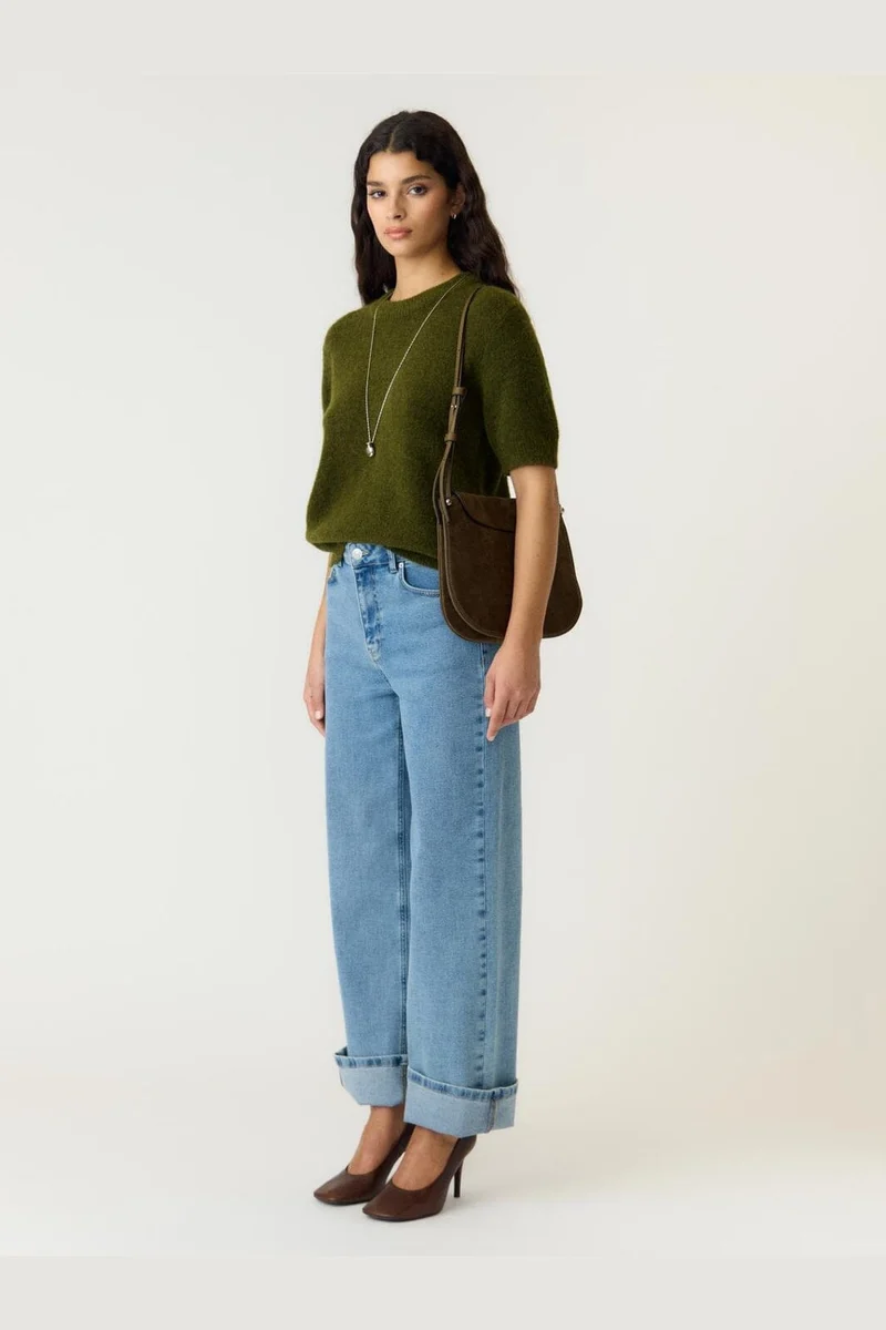 Yas - Yasjohi Ss Wool Blend Pullover - 5109007 Fir Green