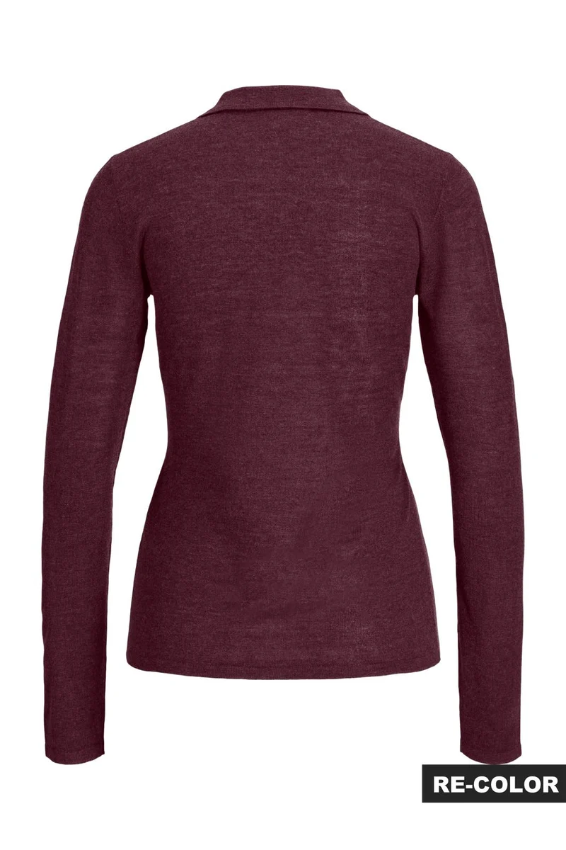 Jjxx - Jxalberte Polo Neck Knit - 5120814 Winetasting
