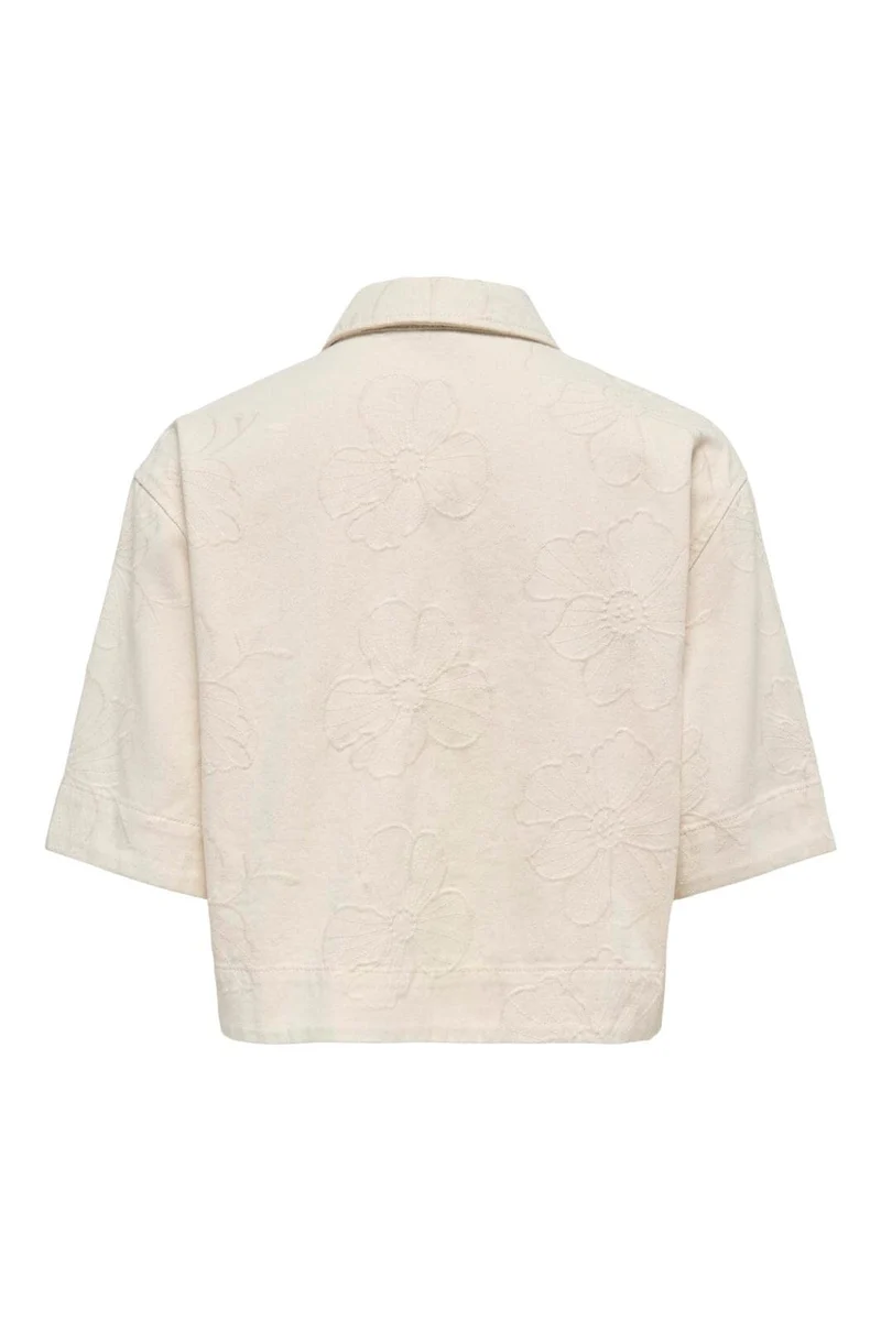 Jdy - Jdyhavanna S/S Emb Shirt - 5140640 Ecru Embroidery
