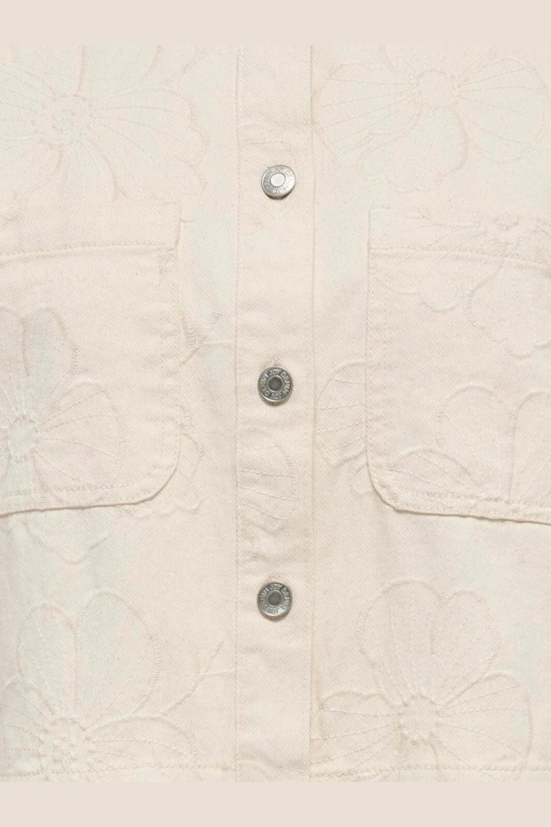Jdy - Jdyhavanna S/S Emb Shirt - 5140640 Ecru Embroidery