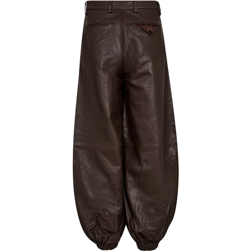 Haute L'Amitié - Jasmin Leather Harem Pant HL10541 - Mocca