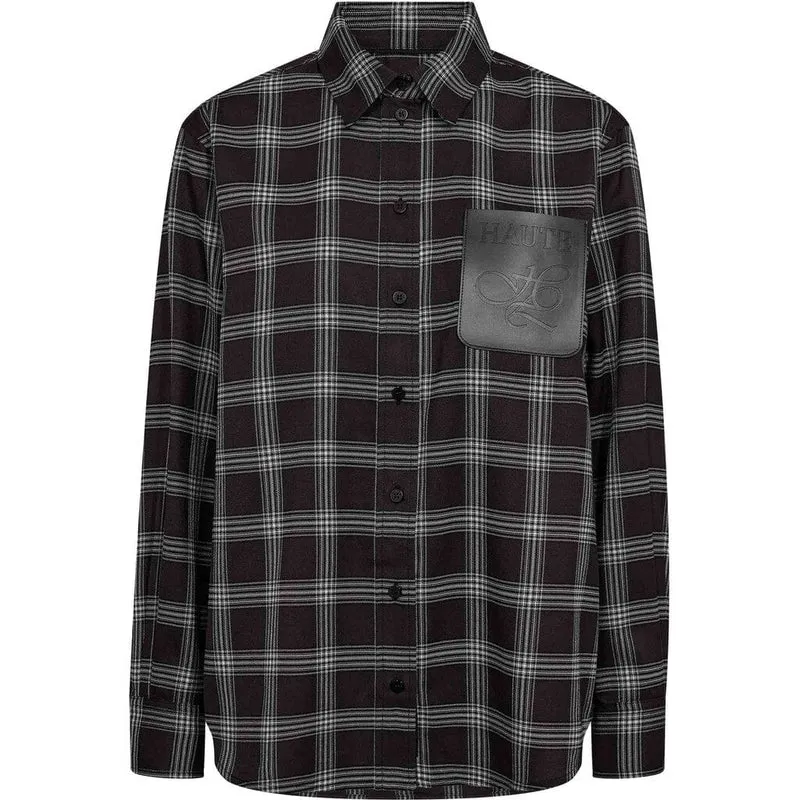 Haute L'Amitié - Haute Check Badge Shirt HL10783 - Black Check