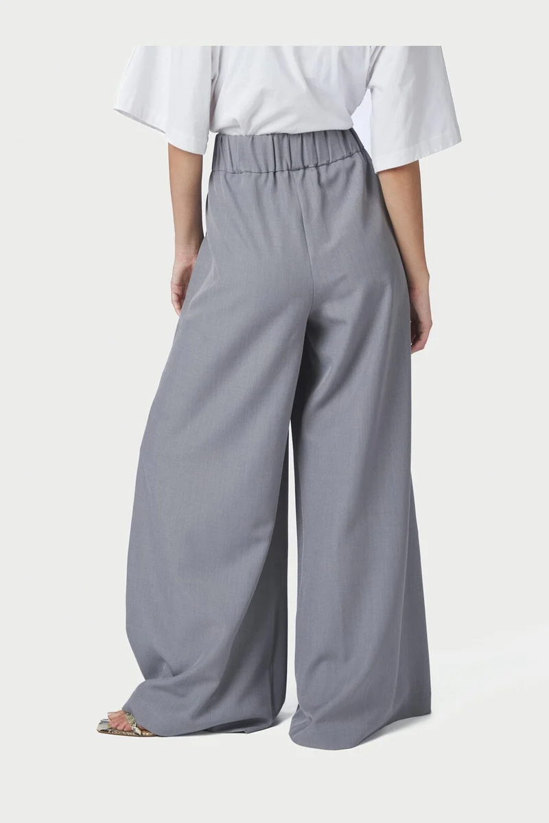 Neo Noir - Janel Structure Pants 169941 - 133 - Grey Melange