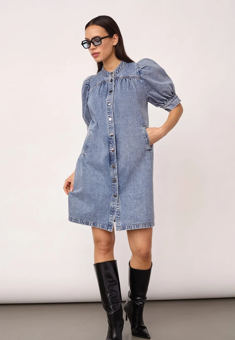 Co´Couture - Denicecc Denim Ss Dress 500079 - 45007 - Bleach Denim