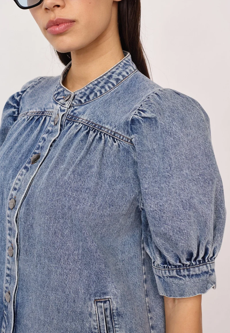 Co´Couture - Denicecc Denim Ss Dress 500079 - 45007 - Bleach Denim