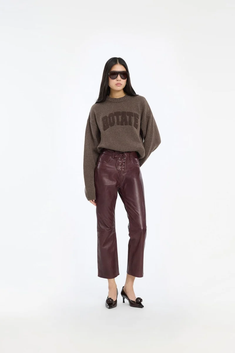 Rotate - Crewneck Sweater 116928614 - 614 Cocoa Brown