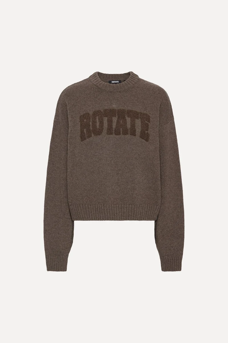 Rotate - Crewneck Sweater 116928614 - 614 Cocoa Brown