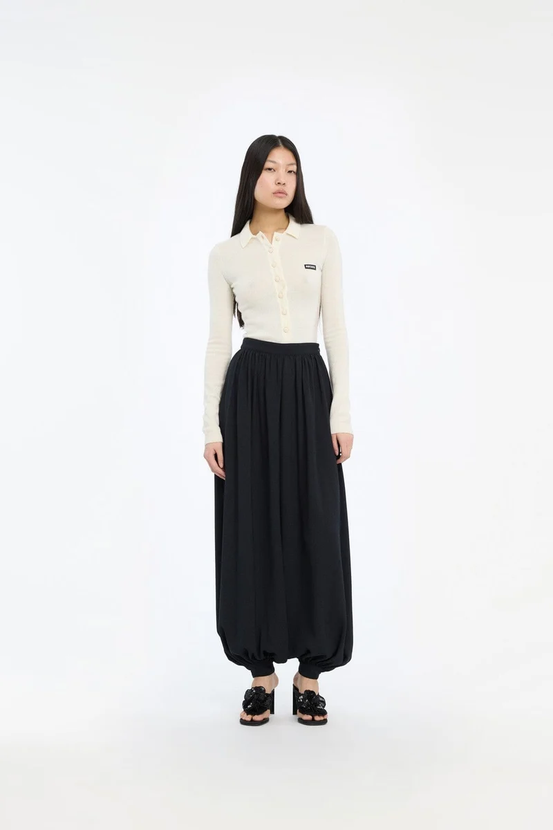 Rotate - Knitted Polo Top 116680857 - 857 Egret