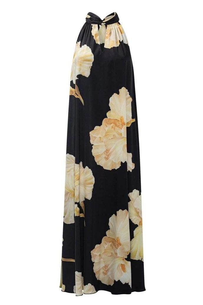 Karmamia - Heather Dress 2349 - Gold Maxi Flower
