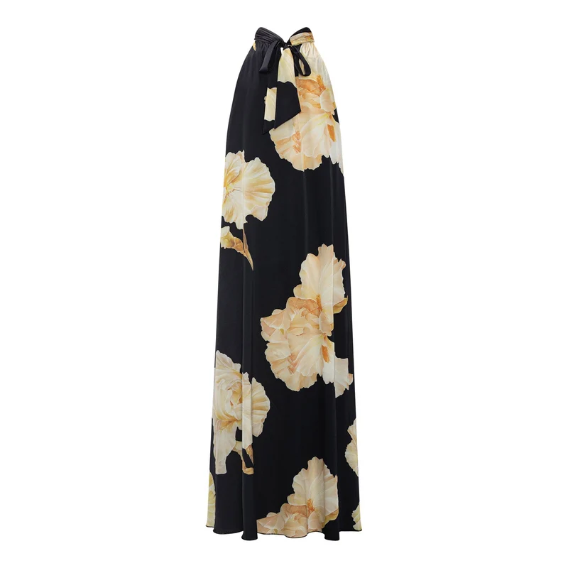 Karmamia - Heather Dress 2349 - Gold Maxi Flower