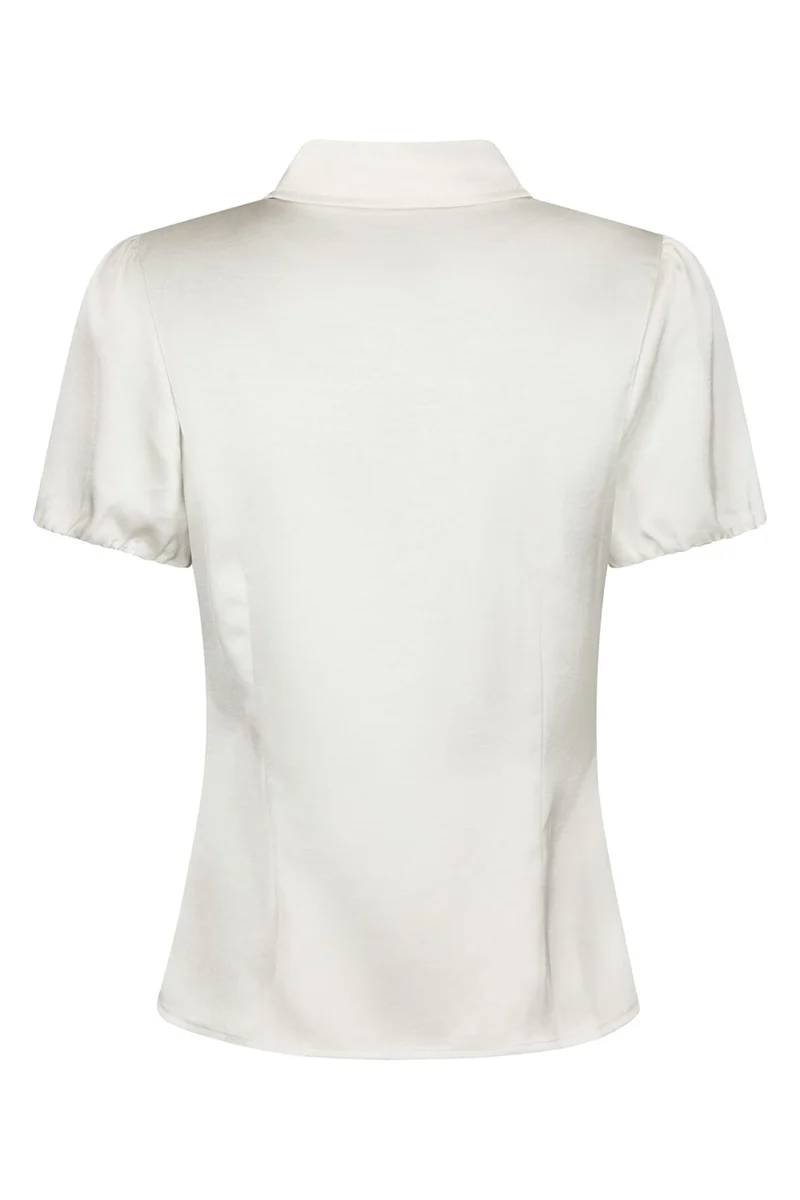 Neo Noir - Lyselle Heavy Sateen Shirt 169600 - 621 - Pearl