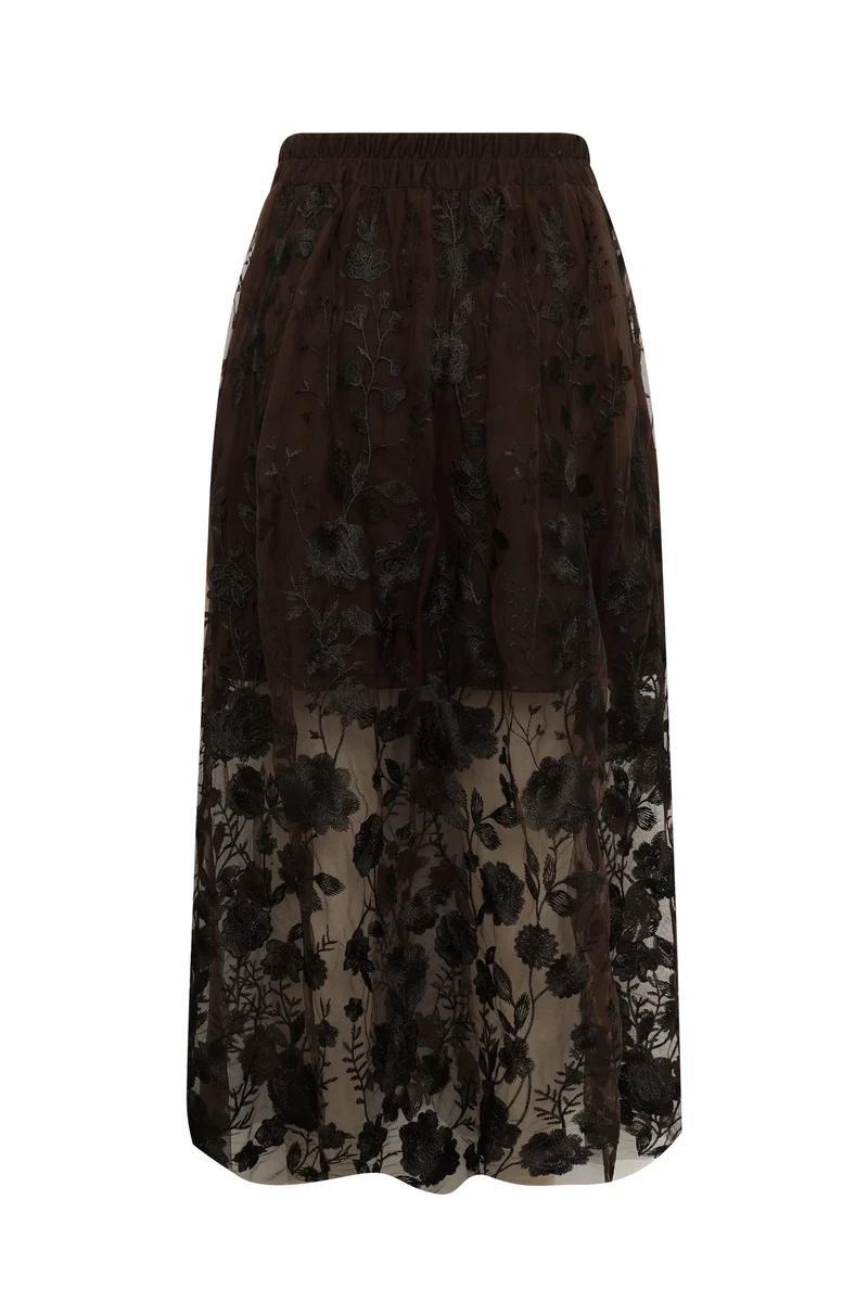 A-View - Fuschia Skirt AV4624 - 194 - Dark Brown