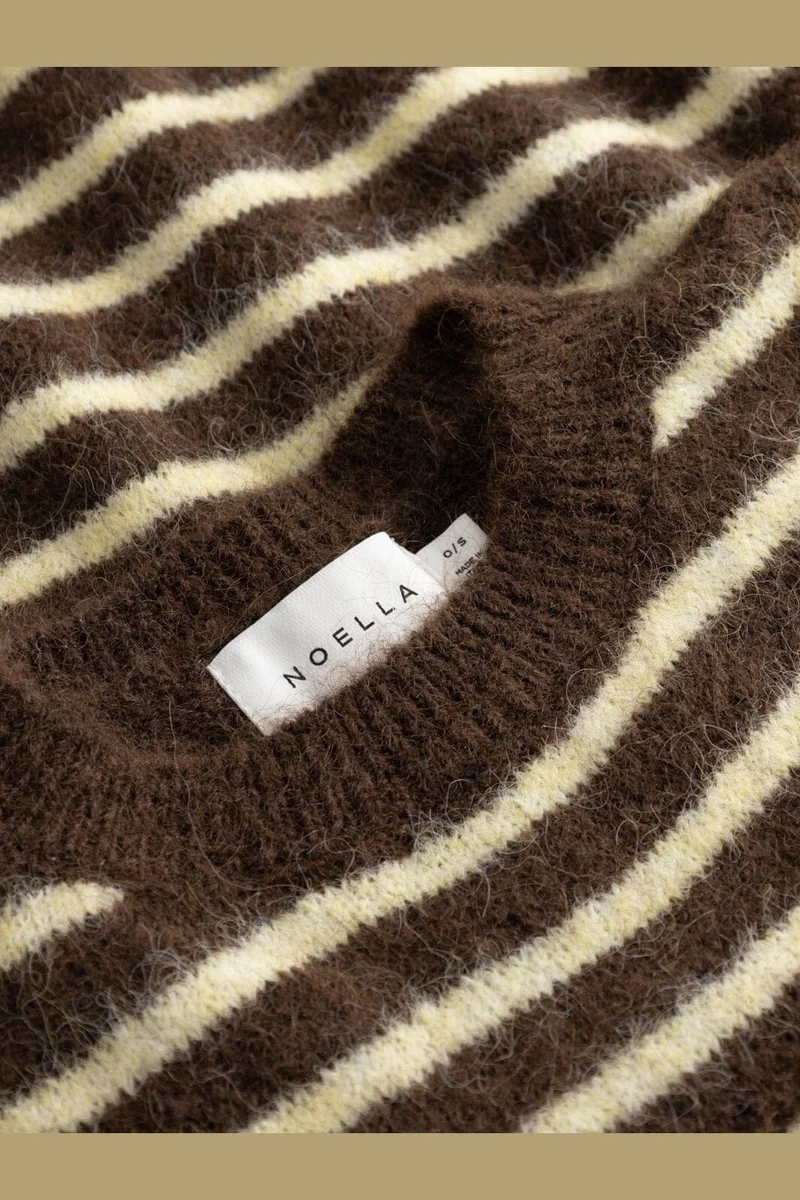 Noella - N-Monikah Ss Knit 16570003 - 1536 - Brown Yellow Stripe