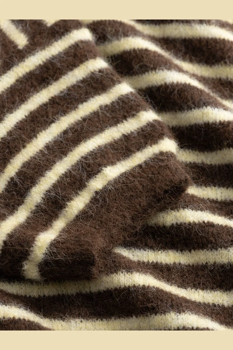 Noella - N-Monikah Ss Knit 16570003 - 1536 - Brown Yellow Stripe