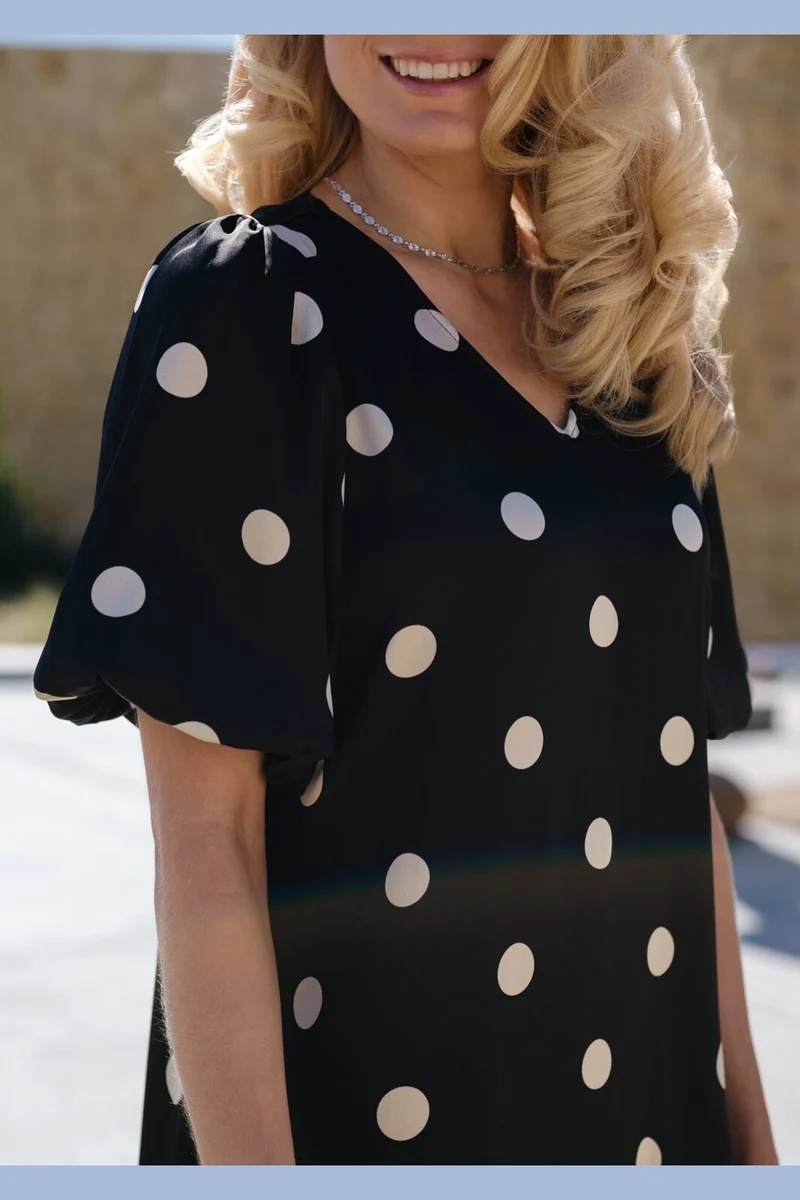 Liberte - Dotti Dress 22351 - Black Creme Dot