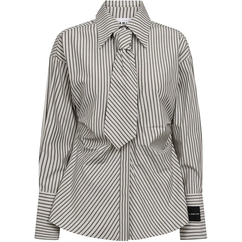 Haute L'Amitié - Gemma Tie Stripe Shirt HL10817 - Beige