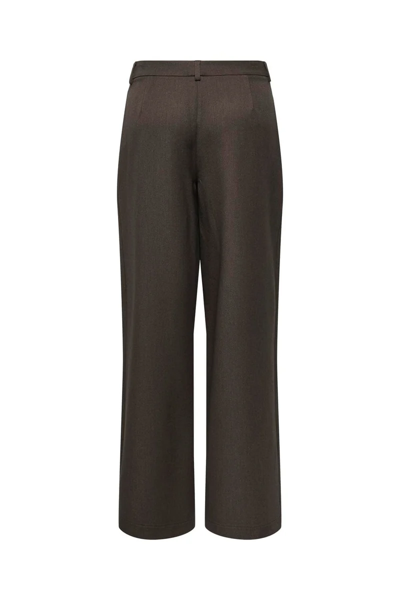 Only - Onlhattie Pleat Str Pant Tlr - 4985630 Chocolate Torte Melange