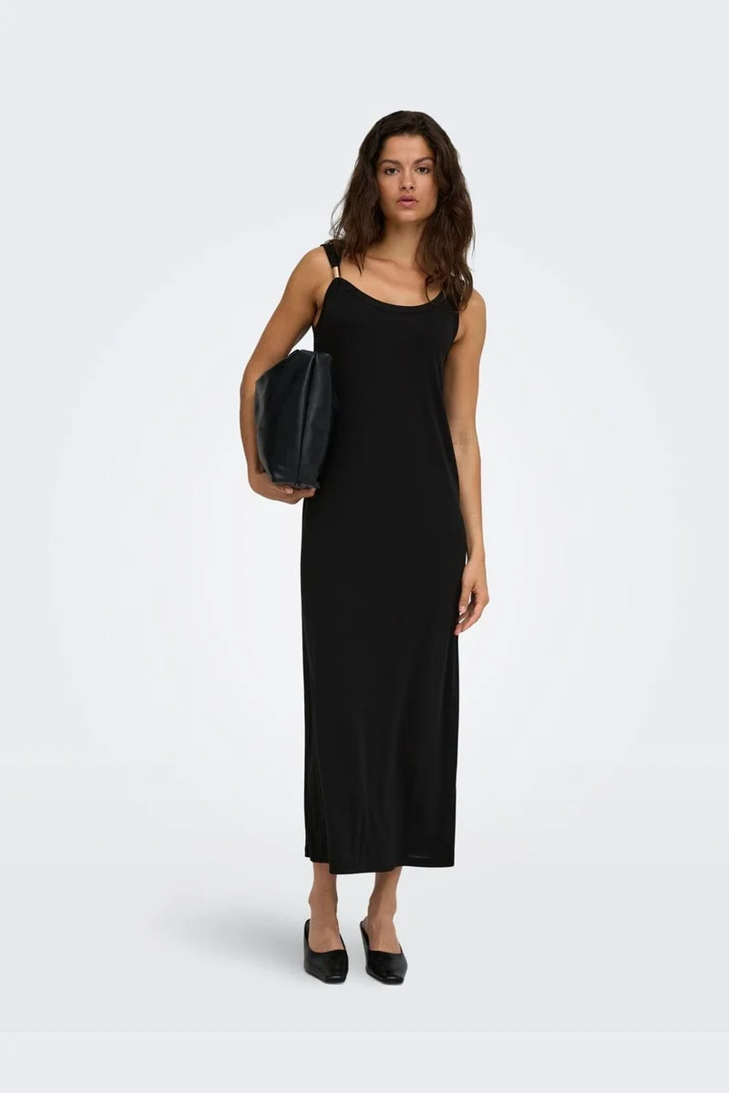Jdy - Jdyuffa S/L Long Dress - 5195586 Black