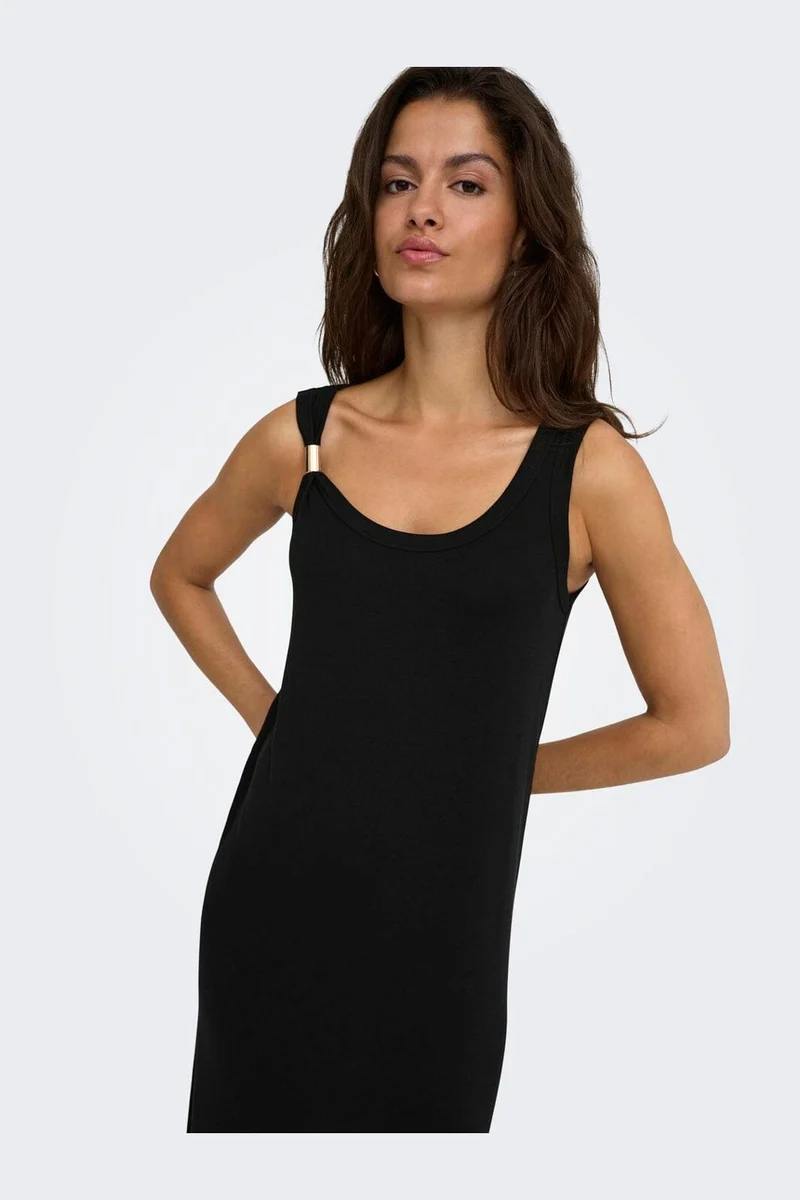 Jdy - Jdyuffa S/L Long Dress - 5195586 Black