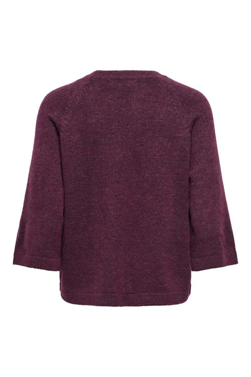 Only - Onlsimoni 3/4 Pullover Knt - 5082201 Mauve Wine Melange