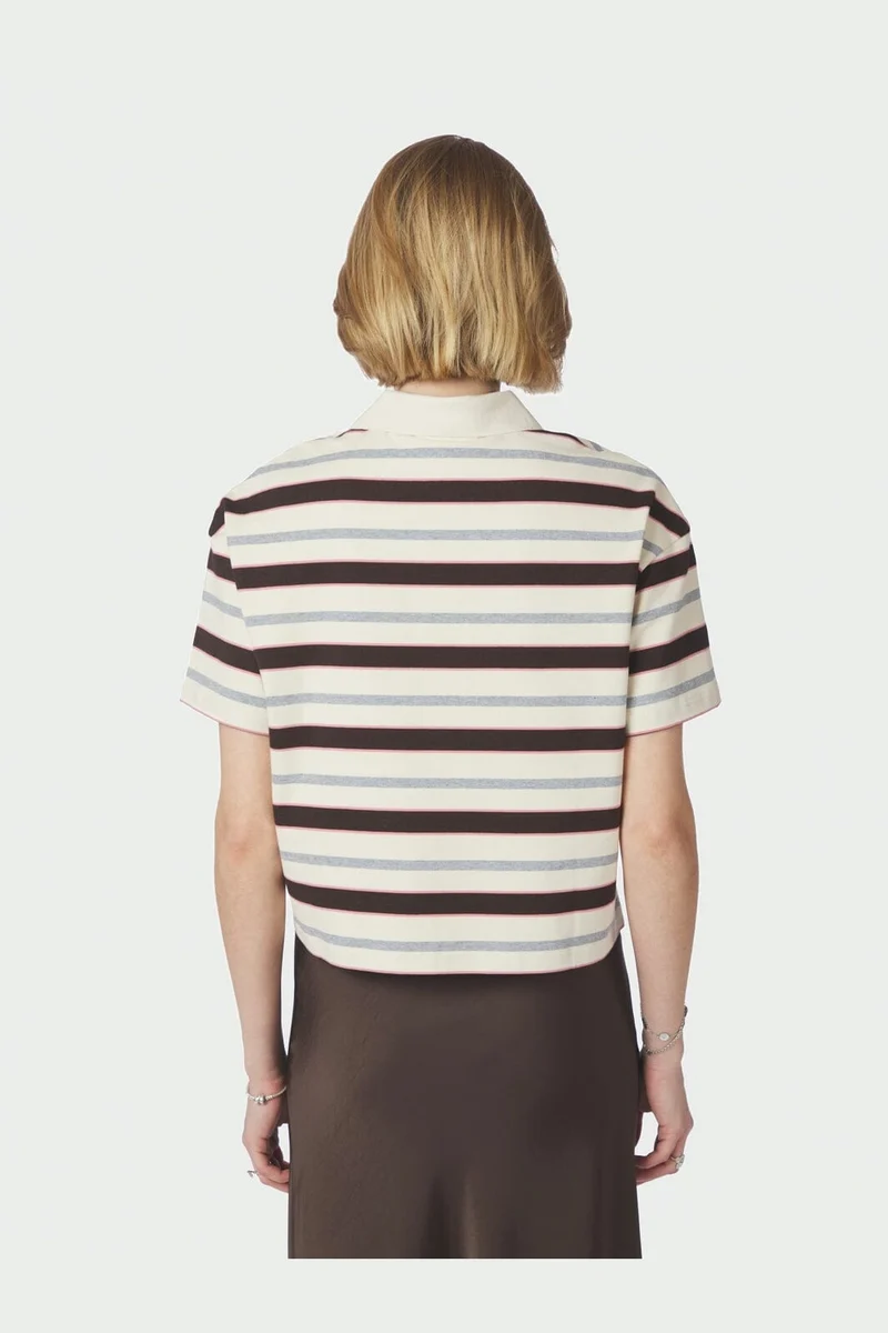 Neo Noir - Vennera Triple Stripe Polo Tee 170025 - 130 - Grey