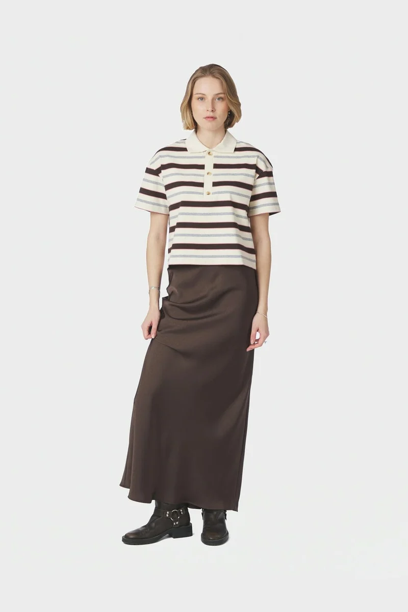 Neo Noir - Vennera Triple Stripe Polo Tee 170025 - 130 - Grey