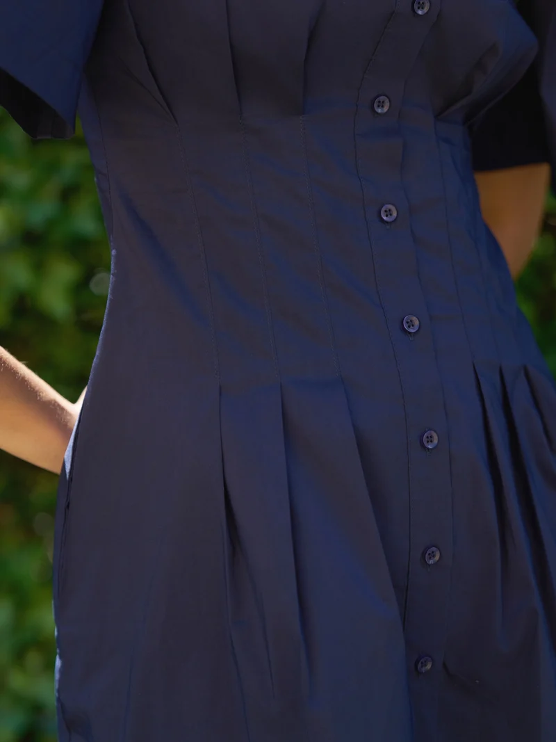 Neo Noir - Bentha Poplin Dress 167584 - 141 - Navy