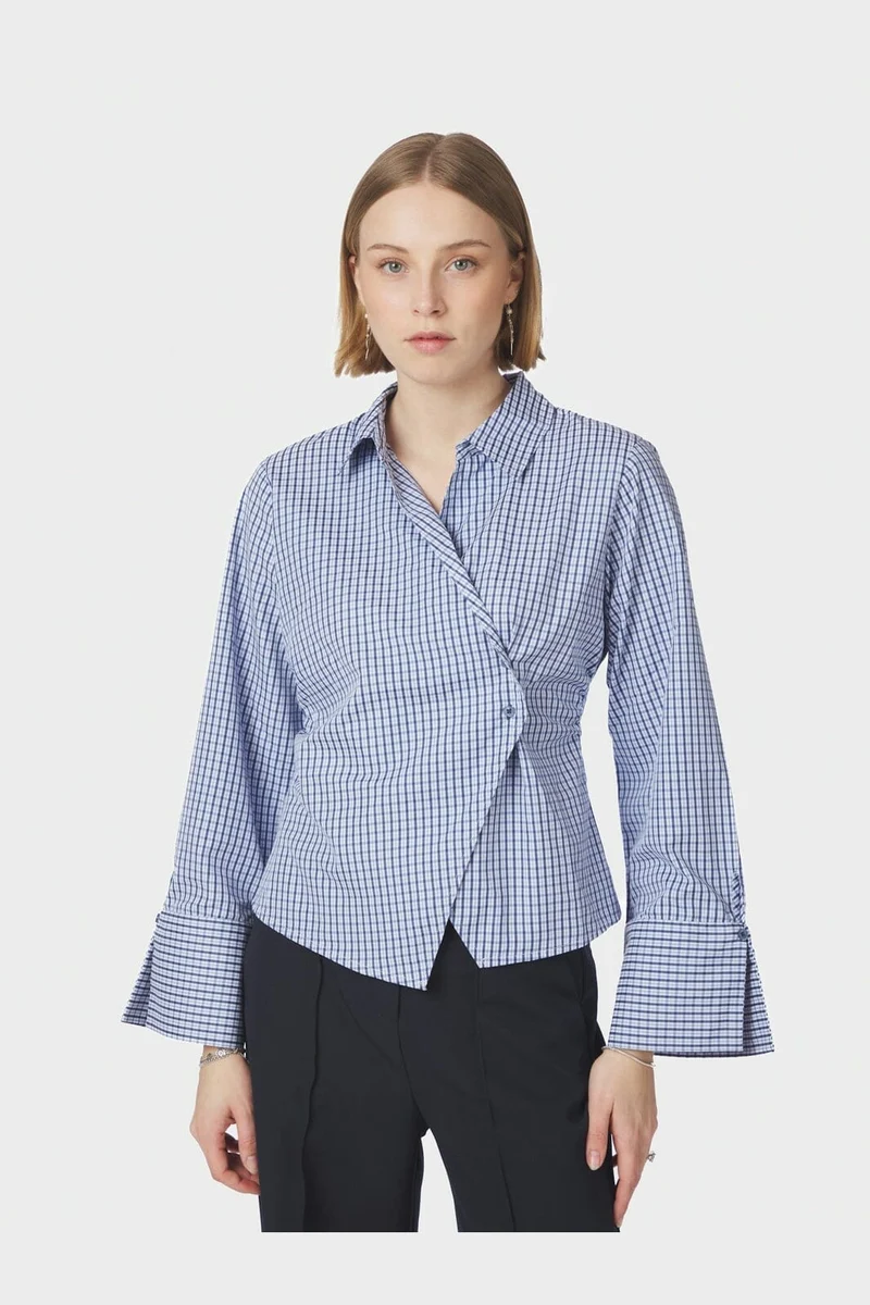 Neo Noir - Fenli Check Shirt 169775 - 140 - Blue