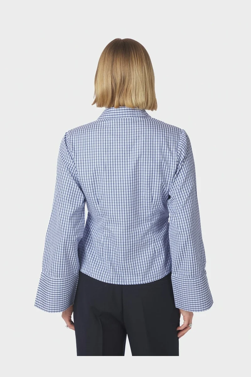 Neo Noir - Fenli Check Shirt 169775 - 140 - Blue