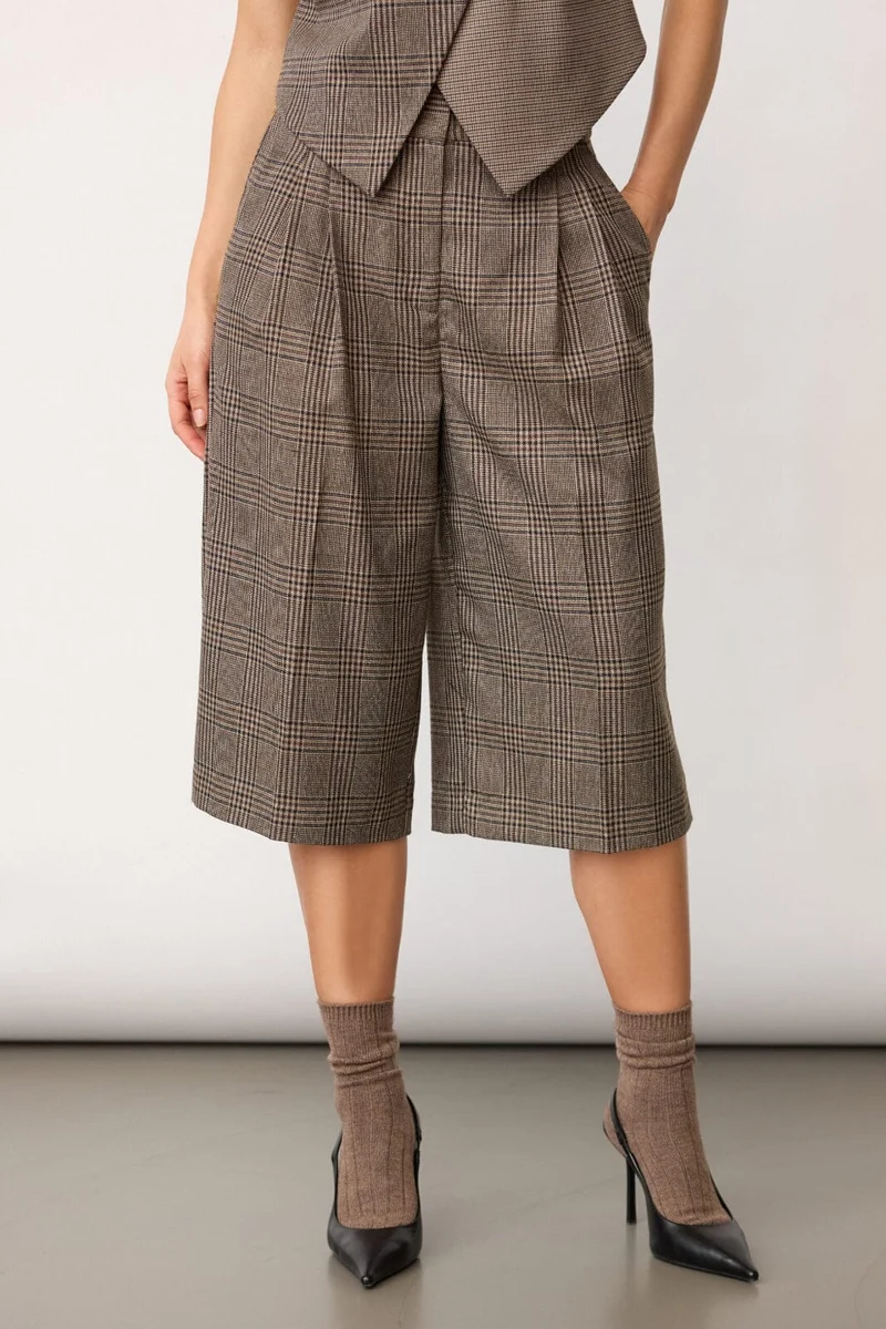 Co´Couture - Veyacc Check Bermuda 500143 - 20002 - Brown