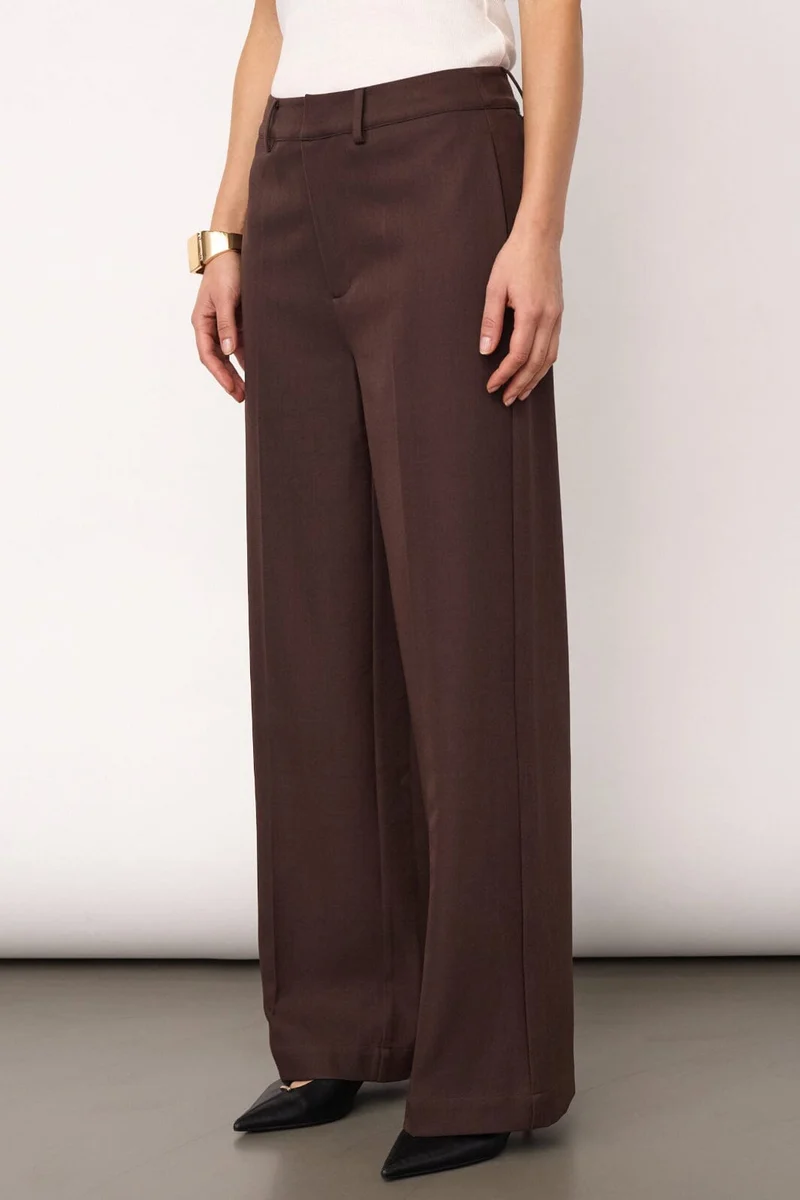 Co´Couture - Lunacc Wide Pant 500428 - 20003 - Dark Brown