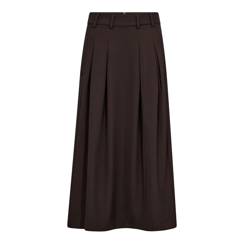 Co´Couture - Alinicc Anya Pleat Skirt 500182 - 20003 - Dark Brown