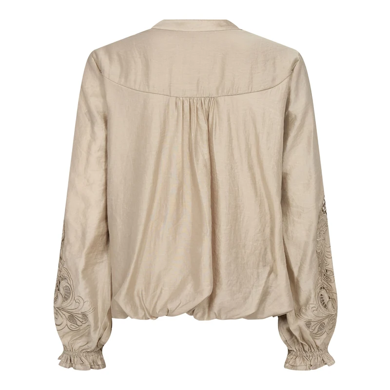Co´Couture - Delincc Balloon Emb Shirt 500204 - 20014 - Mink